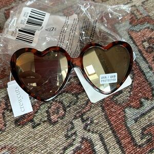 NET J. Crew Crew Cuts kids heart shaped sunglasses